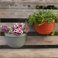 thumbnail image 3 of HEVIRGO Pot de Fleurs Mural en Osier Imitation Rotin pour Balcon Jardin, Rouge L, 3 of 10