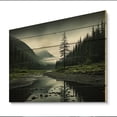thumbnail image 2 of Designart "Alaska Wilderness silence" Landscapes Print on Natural Pine Wood, 2 of 5