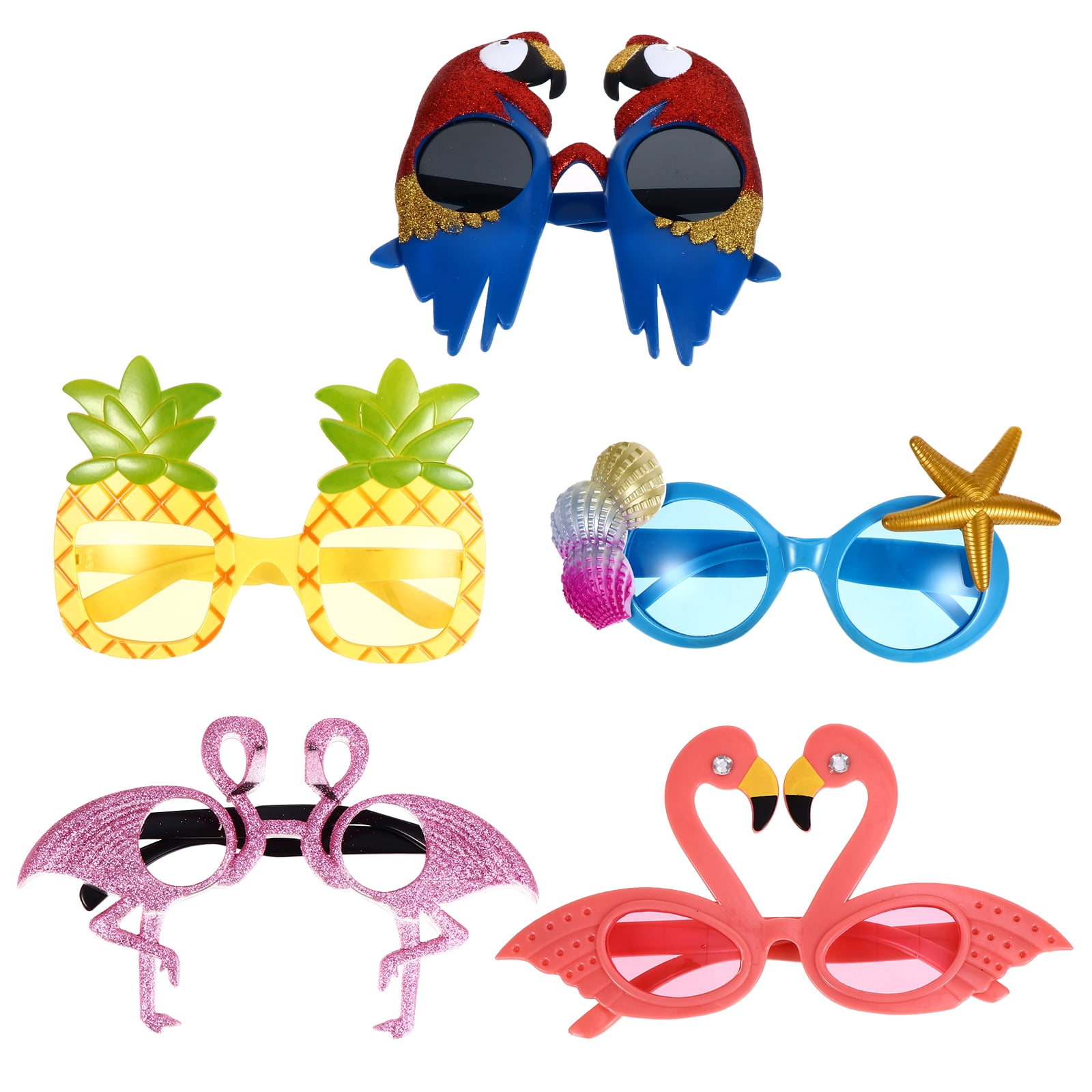 Hemoton 5pcs Funny Glasses Hawaii Party Celebration Props Birthday