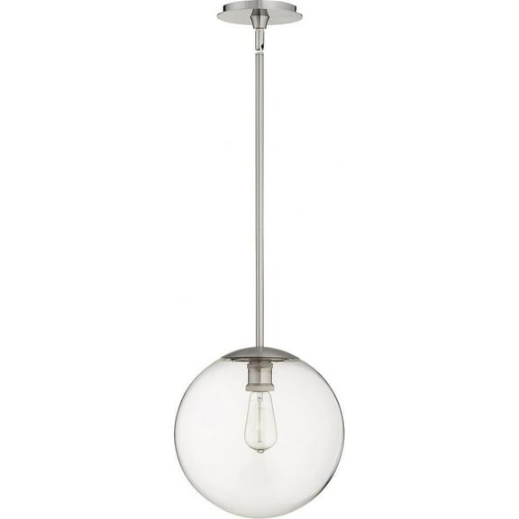 1 Light Globe Pendant in Transitional Style 12 inches Wide By 12 inches High-Satin Nickel Finish Bailey Street Home 183-Bel-2811261