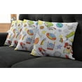 thumbnail image 5 of Ambesonne Cartoon Throw Pillow Cover 4 Pack, Outer Space Earth, 24", Multicolor, 5 of 5