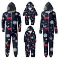 thumbnail image 7 of Hwmodou Family Christmas Pajamas Matching Set Cozy Homewear Snowflake Reindeer Print Hooded Loungewear6 Jammies For Women Men Couples Adult Kids, 7 of 7