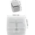 thumbnail image 2 of Whiskey Stones Gift Set,Reusable Stainless Steel Metal Ice Sphere Cubes,304 Stainless Steel Whiskey Wine Stones Reuseble Ice Cubes Ball with Box Bar Party Supplies(Pack of 4), 2 of 5