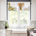 thumbnail image 3 of 3 Piece Kitchen Curtains Tiers and Valances Set, Farm Retro Newspaper Sunflower Dragonfly Bee Rod Pocket Short Window Treatment Tiers Curtains Panel and Valance for Cafe Bathroom, 3 of 5