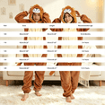 thumbnail image 3 of Generic Unisex Kids Lion Hooded Jumpsuit, Cozy Flannel Animal Onesie, Winter Party Playwear for Boys Girls, 3 of 3