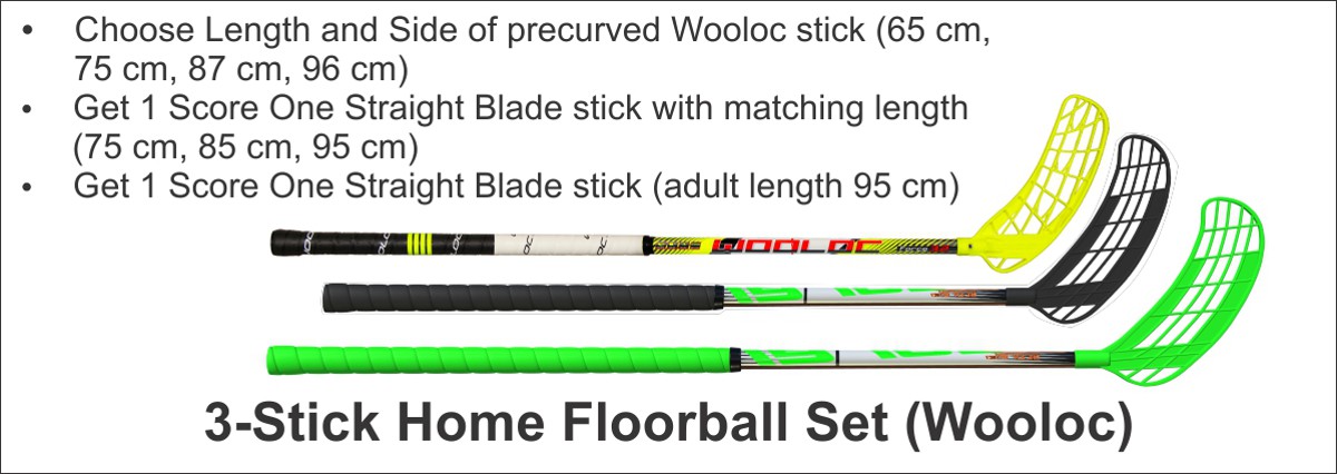 3-Stick Home Floorball Set (Wooloc) - image 2 of 5