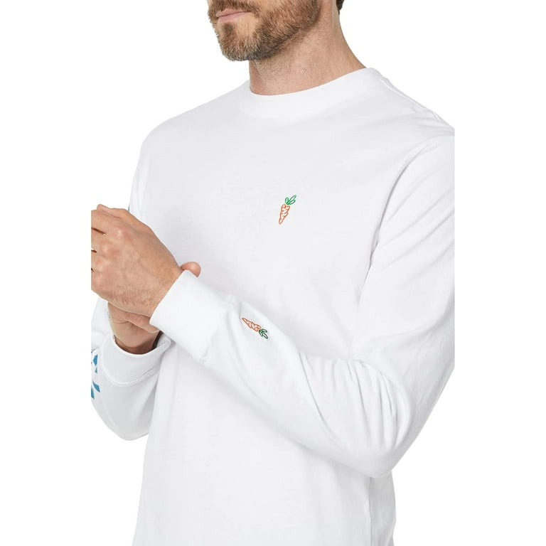 Carrots By Anwar Carrots Men's Signature Long Sleeve Tee T-Shirt (X-Large, White)