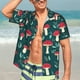 thumbnail image 5 of Camisas de manga corta con botones para hombre Camisa hawaiana con estampado de hongos brillantes para playa Camisas hawaianas con estampado floral para mujer, 5 of 5