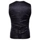thumbnail image 3 of Camisa Botón para Hombre Color Coincidencia Casual Chaleco de Trabajo de Doble Pecho, Chaleco sin Mangas de Poliéster para Negocios, Traje Y Uso Diario, 3 of 4