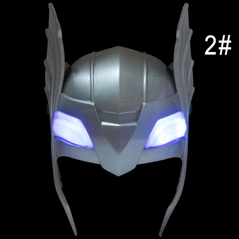 LED Glowing&Sounds Hammer LED Mask for Thor Action Figures Kids Cosplay Toys 
