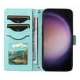 thumbnail image 2 of Crossbody Wallet Case for Samsung Galaxy Z Fold 3, Credit Card Slots Elegant PU Leather Magnetic Closure Shoulder Strap Purse Phone Case Flip Stand Full Body Protection Cover for Women Girls, Green, 2 of 8