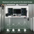 thumbnail image 4 of CubiCubi 63'' x 24'' Height Adjustable Electric Standing Desk Sit Stand Home Office Desk with Splice Board, White, 4 of 8