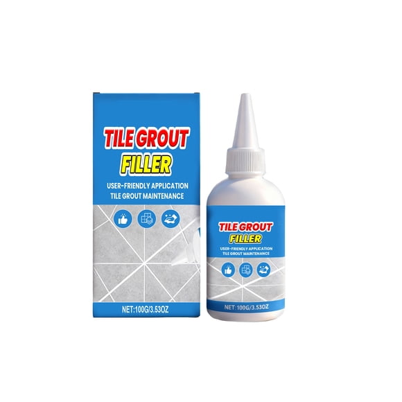 White Grout for Tile Gap Filler Sealant for Floor and Wall Tiles for Men Women 1-Pack