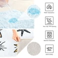 thumbnail image 6 of IAUYY 24x20 Inch Bath Mat Thick Soft Plush Shower Mat TPR Backing Material Non Slip Bath Mats for Bathroom for Tub Shower Hotel Black Ink Cartoon, 6 of 9