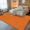 thumbnail image 5 of Burnt Orange 6x9 Area Rugs, Farmhouse Solid Orange Color Modern Art Non-Skid Rubber Backing Large Rectangle Rugs - Living Room Bedroom Home Office, Indoor Floor Mat Carpets Washable Rug, 5 of 9