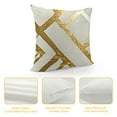 thumbnail image 4 of YINGXI  White and Gold Throw Pillow Covers Geometric Pillow Cases Square Decorative Cushion Covers for Sofa Couch Outdoor 20x20in, 4 of 5