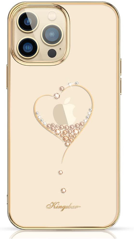 Luxury Heart Series Case Clear Gold Plated Protective Cover With Shiny Crystals From Austria Compatible With Apple Iphone 13 Pro Max 6 7 Inch Transparent Thin Skin Phone Covers Blue Walmart Com