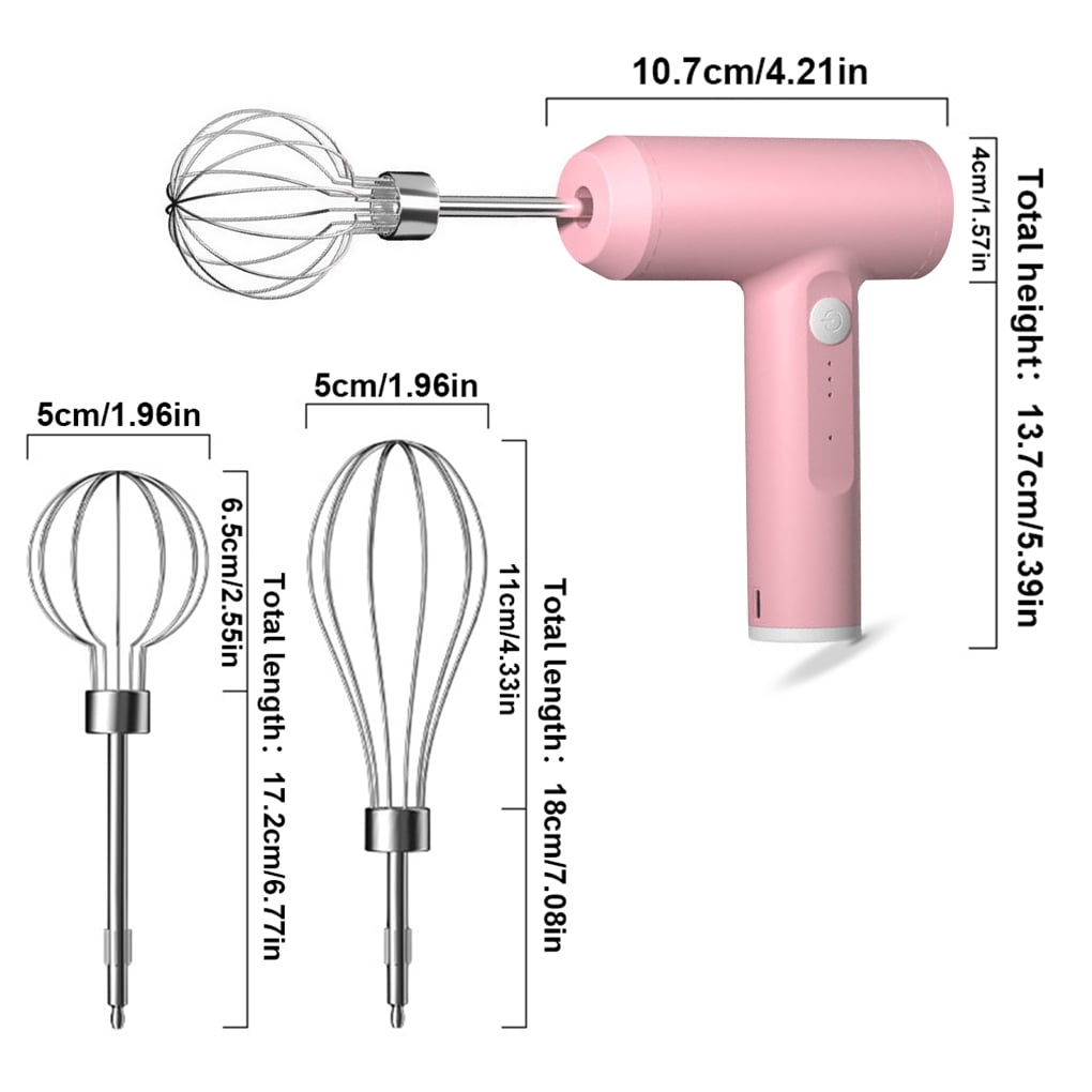 Batteur à Main Électrique Rechargeable - Fouet Portable USB Sans Fil Pour Œufs, Crèmes Et Boissons (Blanc)