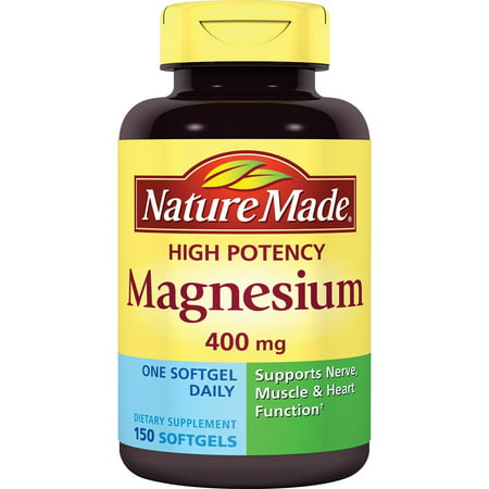 NATURE MADE Magnesium, 400 mg, Extra Strength, Softgels, 150.0
