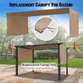 thumbnail image 2 of SUNNYOUTDOOR 18' L x 8.2' W Pergola Replacement Canopy Universal Pergola Canopy Replacement Top Cover for Pergola Structure, Frame NOT included (Tan), 2 of 5
