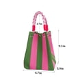 thumbnail image 4 of Deago Women Mini Knit Tote Bag Striped Crochet Bucket Handbag Small Purse Vacation Lightweight Beach Bag Travel Weekend, 4 of 9