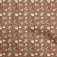 thumbnail image 1 of oneOone Tissu Polyester Spandex Marron Tissu de Robe d'Automne Tissu Imprimé au Mètre 56 Pouces de Large, 1 of 4