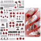 thumbnail image 2 of 9 Sheets Spring Red Rose Nail Art Stickers Decals Self-Adhesive Blue White Yellow Pink Flowers Floral Design Manicure Tips, 2 of 5