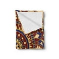 thumbnail image 2 of Mandala Soft Flannel Fleece Throw Blanket, Oriental Filigree Tile Inspired Ornament Ethnic Print, Cozy Plush for Indoor and Outdoor Use, 60" x 80", Lavender Burgundy, by Ambesonne, 2 of 5