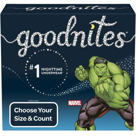 Goodnites Boys Bedtime Bedwetting Underwear, Size S/M, 44
