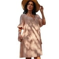 thumbnail image 7 of Summer Dresses for Women Maxi Dress Mid Waist Loose Casual Dress Short Deep V Neck Dress, 7 of 7