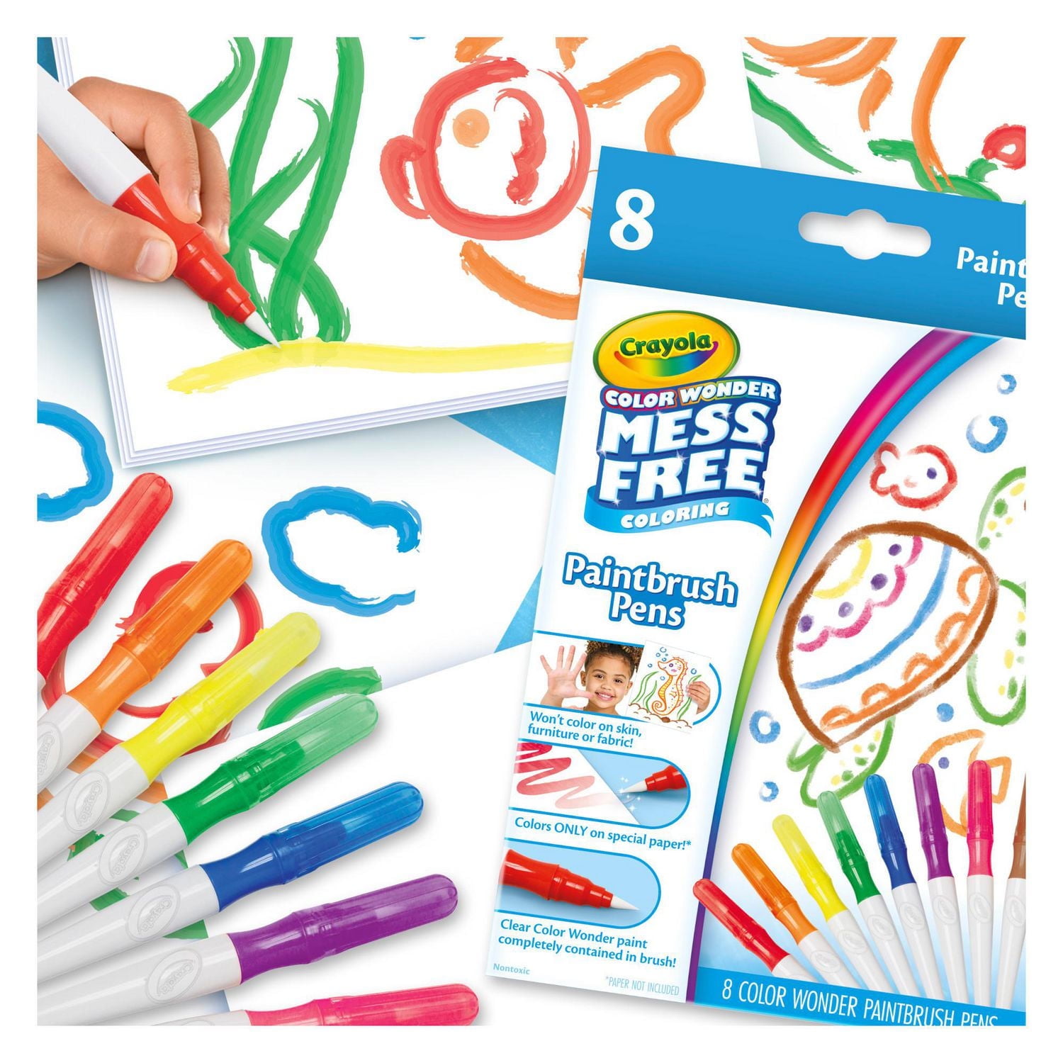 8 Stylos-Pinceaux Color Wonder Crayola