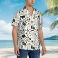 thumbnail image 2 of Lsque Puppy pattern Hawaiian Shirt for Men, Unisex Summer Beach Casual Short Sleeve Button Down Shirts-Small, 2 of 9
