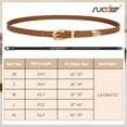 thumbnail image 6 of SUOSDEY Women's Skinny Leather Belts Thin Women Belt for Jeans Dress with Metal -tail Design 2 Pack, 6 of 7