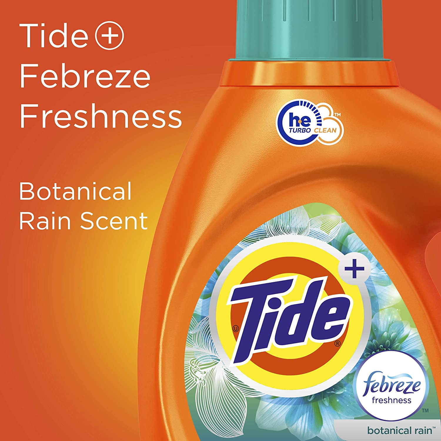 Tide plus Febreze Freshness Botanical Rain HE Turbo Clean Liquid Laundry Detergent, 46 oz, 29 loadsÂ (Packaging May Vary) - 3