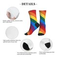 thumbnail image 5 of Athletic Socks Rainbow Pride Flag Sport Running Calf Socks Crew Socks for Men Women, 5 of 7