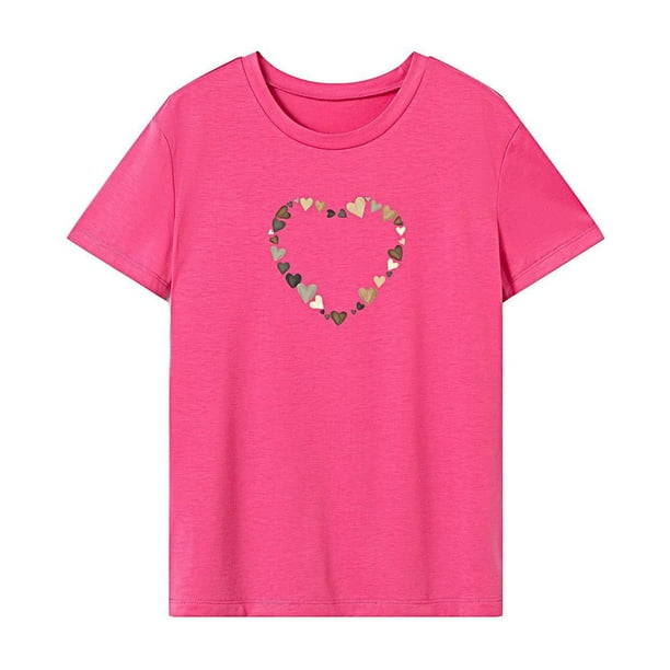 Camiseta para mujer Ropa de verano Camisa clásica suave con cuello redondo para uso diario en la calle XL