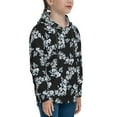 thumbnail image 3 of Salouo Flower Pattern Hoodie Sweatshirt for Youth, Fall Pullover Hoodie Sweatshirt Long-Sleeve Pullover Hooded Sweatshirt-X-Large, 3 of 6