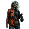 thumbnail image 2 of WEIWEN Halloween Sweatshirt for Women Oversized Cat Spooky Face Printed Long Sleeve Fall Sweaters for Women Plus Size Tops Womens Fall Fashion Clothing Orange, XXXXXL, 2 of 6