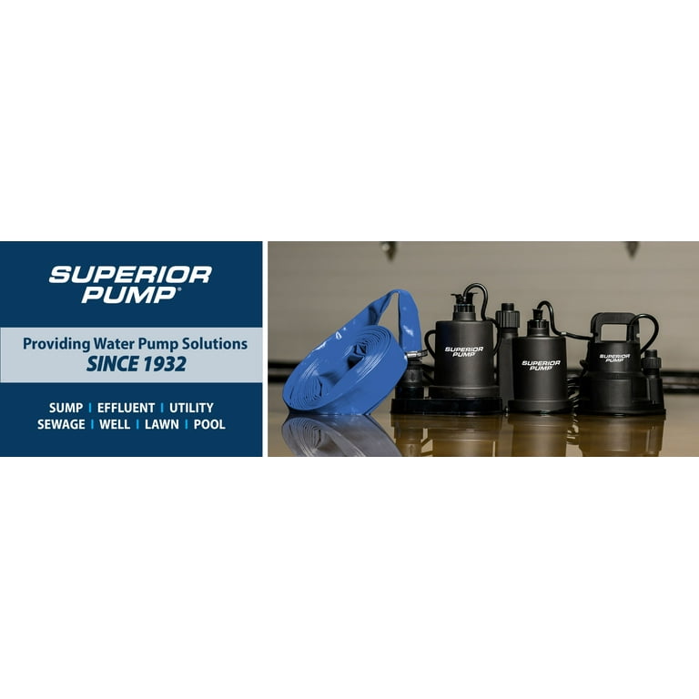 Superior Pump 91027 1/5HP Multi-Use Submersible Utility Pump with