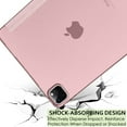 thumbnail image 7 of iPad PRO 11 Inch 2 3 4 Gen [ PRO 11 2nd 2020 3rd 2021 4th 2022 ] A2759 A2435 A2761 A2762 A2377 A2459 A2228 A2068 A2230 A1980 A2013 Slim Hard Shell Protective Stand Cover - Rose Gold, 7 of 7