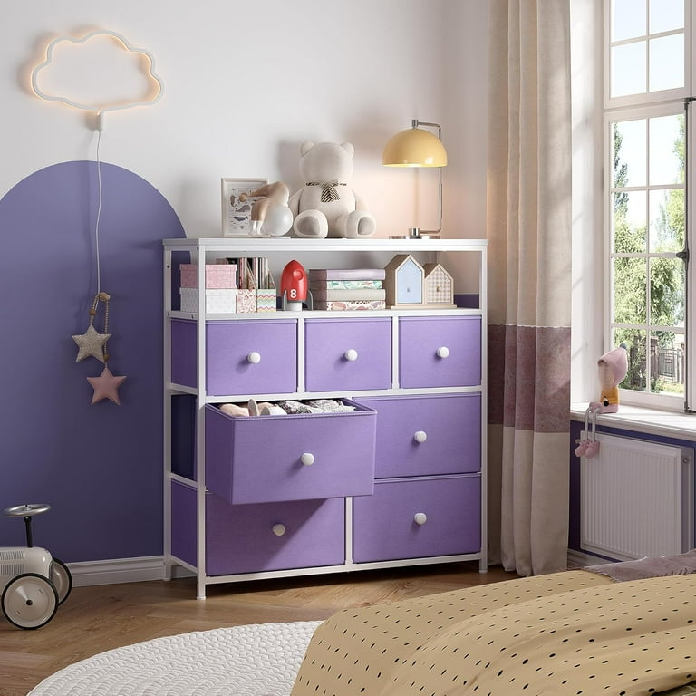 pink purple dresser LEONE Purple Chest