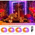 thumbnail image 7 of 100 LED Orange & Purple Halloween Lights - Plug in, Connectable Color Changing String Lights, 33ft Indoor/Outdoor for Halloween Party Decor & Christmas, 7 of 7