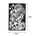 thumbnail image 4 of Decoración de Pared , Escultura de Hierro, Recorte Decorativo, Ilustraciones, Adornos Estéticos, Silueta Colgante para Fondo de Entrada 40cmx25cm Macarena Esculturas de pared, 4 of 8