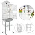 thumbnail image 5 of Alden Design 62.4" H Rolling Mid-Size Metal Bird Cage with Perches, Light Gray, 5 of 10