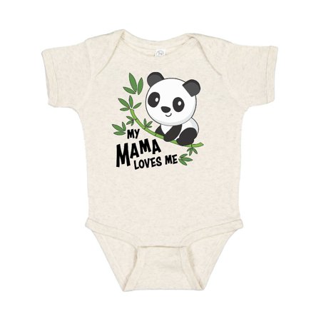 

Inktastic My Mama Loves Me- Cute Panda Gift Baby Boy or Baby Girl Bodysuit