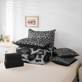thumbnail image 6 of Homewish Leopard Cheetah Print Bedding Comforter Set 7-Piece for Kids Children Teens,Abstract Geometric King Bedding Sets,Jungle Animal Print Ultra Soft Bed Sheets,Super Cozy Room Decor,Reversible, 6 of 8