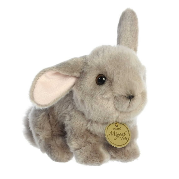 Aurora - Small Gray Miyoni Tots - 7.5" Playful Baby Bunny - Adorable Stuffed Animal