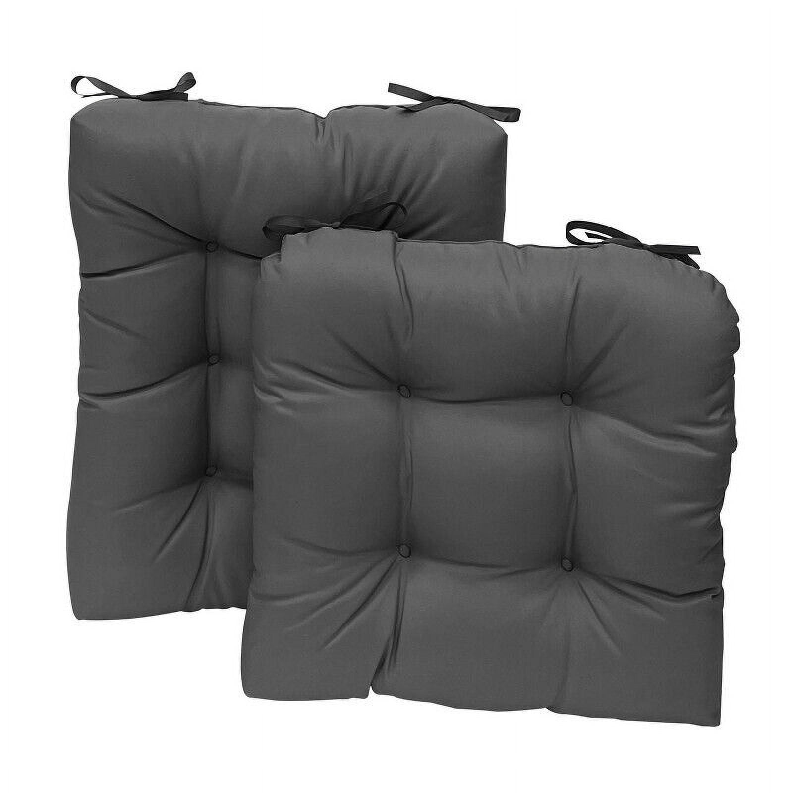 KALAKALA Outdoor Rocking Chair Cushions Pack of 2 Patio Chair Cushion Pad Sets Patio High Back Chair Seat Cushions with Ties for Garden Patio Furniture, Green Leaves