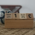 thumbnail image 4 of Calendar Blocks Wood Perpetual Calendar Ornaments Wood color, 4 of 6
