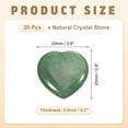 thumbnail image 2 of Uxcell 20 Pcs Natural Heart Shaped Crystal Stone, 0.8 Inch Mini Polished Love Gemstone Crystal, Pocket Rock Engraved Worry Stones for Women Gifts Meditation, Emerald Green, 2 of 6